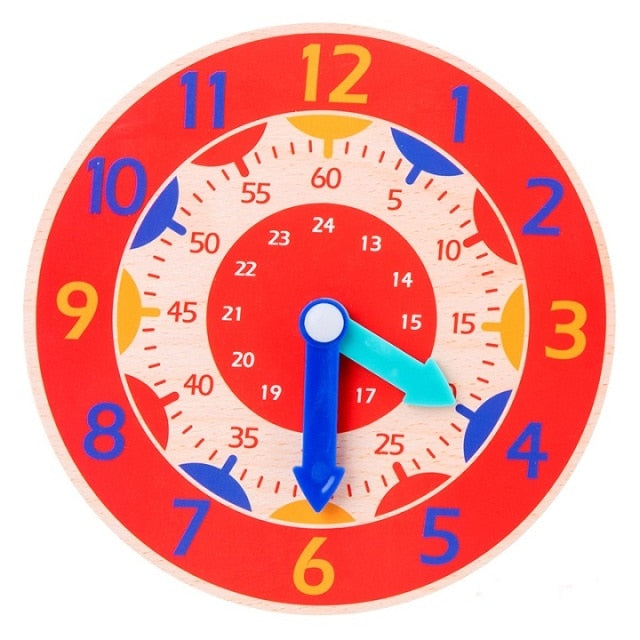 Kids Montessori Wooden Clock Toy